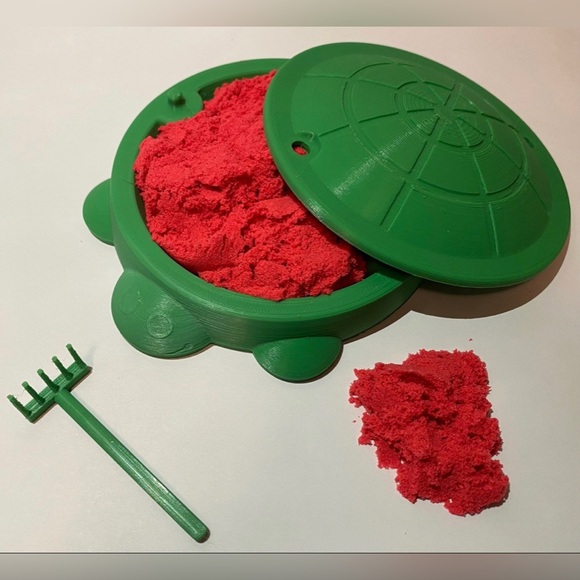 Sensory Turtle Sandbox | Nostalgic Desk Toy | Kinetic Sand - Picture 2 of 3